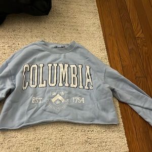 Light blue cropped sweatshirt